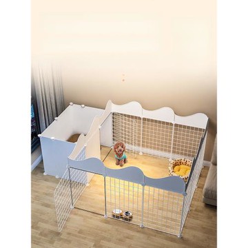 狗狗籠子窩一室一廳一衛帶廁所一體自動寵物防逃網防越獄專用圍欄