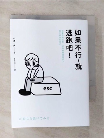 【書寶二手書T3／哲學_GQM】如果不行，就逃跑吧！棄各種執著，拯救總想成為他人眼中期待的自己「打開書，就能得到救贖。」_消極男子