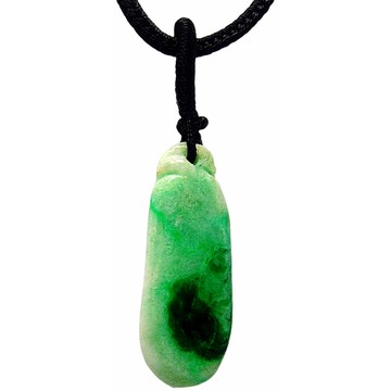 水山淡果綠冰透膠 天然A貨翡翠玉石吊墜子項鍊PP42