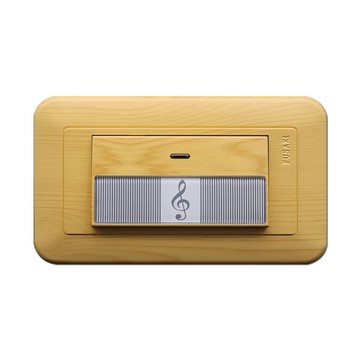 【朝日電工】 FK-01K 檜木紋特大電鈴押扣