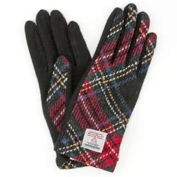 現貨- 日本製～HARRIS TWEED 哈里斯 經典格紋 羊毛 手套 保暖 女款