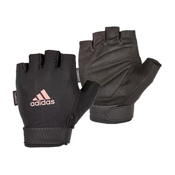 Adidas 愛迪達~可調式透氣短指訓練手套1雙入(粉LOGO) 款式可選