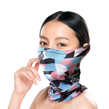 鈦冰涼抗UV頭套-粉色