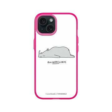 iPhone 15 Clear 粉漾桃 - ilovedoodle (Lim Heng Swee) - Rhinopeceros 犀牛