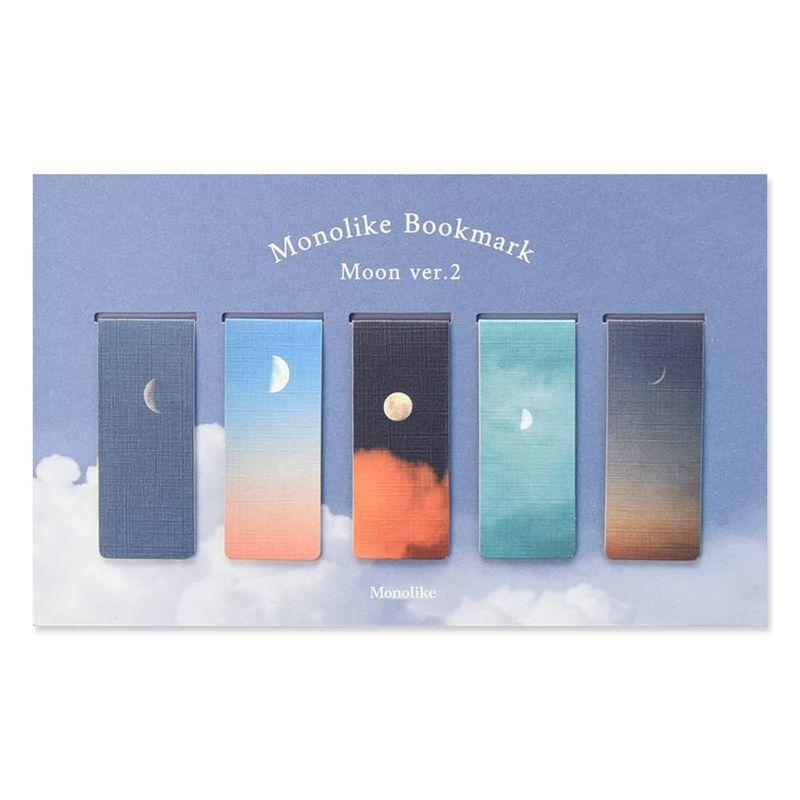 モノライク マグネット式 しおり つき Moon Ver.2 Bookmarks セットマグネットブックマーク