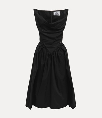 Vivienne Westwood Sunday Dress Compact Poplin Black 44 Women