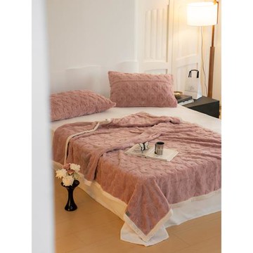 ins午睡毯~舒棉絨秋冬毛毯被子加厚保暖毯子牛奶絨鋪床毯單人蓋毯