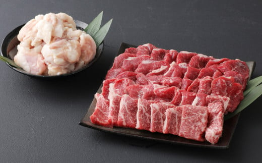 くまもとあか牛 焼肉 セット 合計1000g 2種 モモ ホルモン