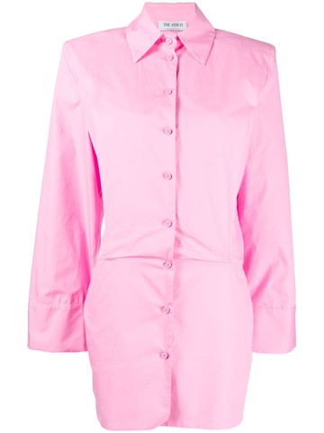 The Attico - Margot shirt mini dress - women - Cotton - 38 - Pink