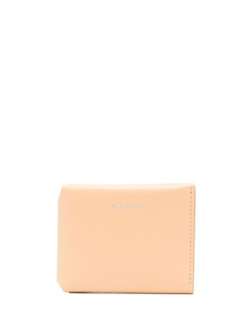 Acne Studios - logo-print leather wallet - unisex - Calf Leather - One Size - Neutrals