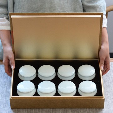 陶瓷茶葉罐套裝白瓷青瓷密封罐小號迷你存茶倉儲茶罐商務禮品定制
