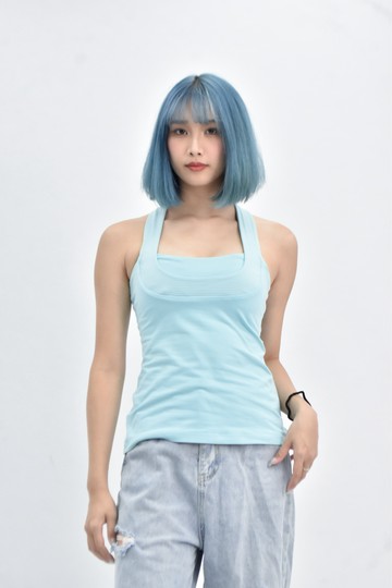 (XS（含）以下) easyoga 背心藍色上衣