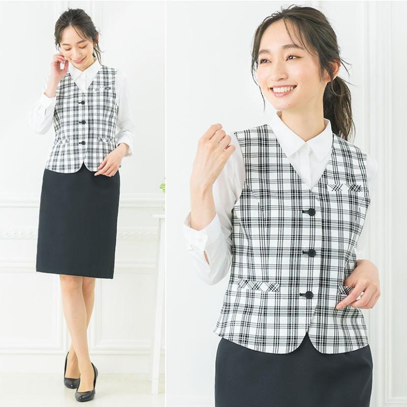 事務服 ベスト 単品 レディース オフィス ビジネス 制服 ベスト 事務 OL 消臭 洗える 大きいサイズ 1/1 | LINEブランドカタログ