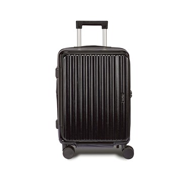 【Estève Deer艾迪兒】20吋前開式登機箱ED13-暗黑色(贈保護套C2+B2束帶)