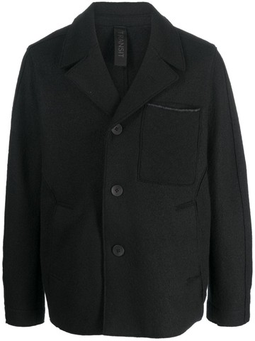 Transit - single-breasted wool coat - men - Virgin Wool - L - Black