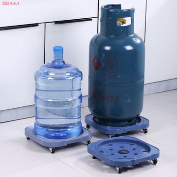 廚房煤氣瓶移動托架煤氣罐底座架子萬向剎輪液化氣花水桶置物支架