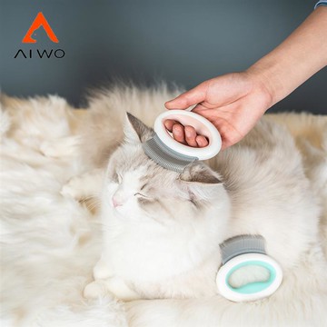 AIWO艾窩 深層橢圓彎鉤梳 寵物梳子（不挑色）_廠商直送
