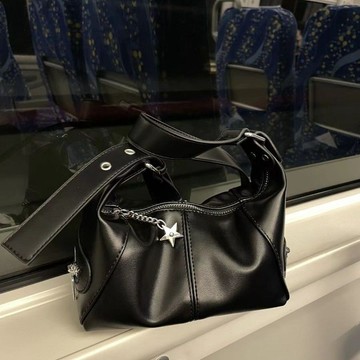 隔日到貨 👜 日韓最新款 手提腋下包 新款複古百搭通懃機車斜挎包 單肩包 手提包 斜挎包 包包女 大容量包包
