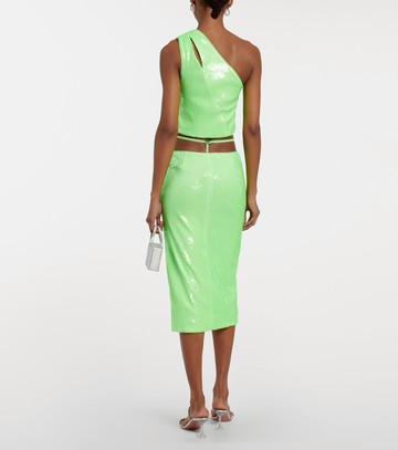 Rotate Embellished low-rise midi skirt