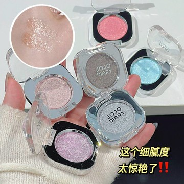 柔閃棱鏡眼影 爆閃珠光眼影 一色多用 細閃大亮片 臥蠶提亮 啞光高光 防水防汗 持久不脫妝 顯色 單色眼影 韓系清冷感