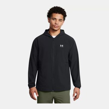 UNDER ARMOUR 外套 男 運動連帽外套 歐規 VIBE WOVEN 黑 1386555-001