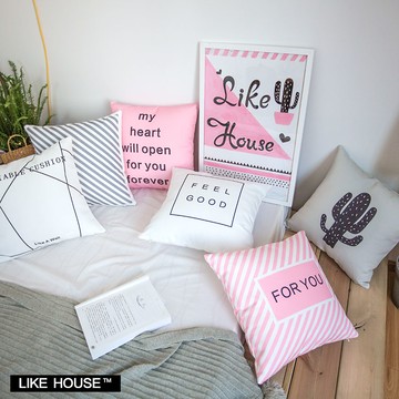 ins雙面抱枕北歐抱枕少女心抱枕條紋沙發靠枕靠墊客廳抱枕辦公室 居家擺件 居家收納 居家小物