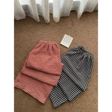 格子情侶睡褲男士女長褲春秋泡泡紗可外穿休閑遛彎夏季薄款家居褲