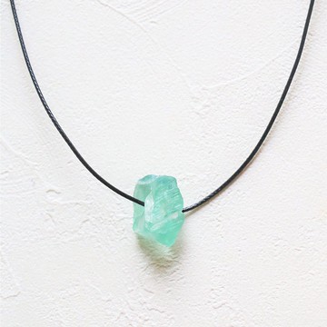 天然螢石項鍊 礦石項鍊 水晶項鍊 情侶項鍊 朋友項鍊 棉繩 頸繩