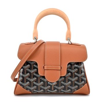 GOYARD SAIGON 木質手把軟箱包-迷你/棕黑 _廠商直送