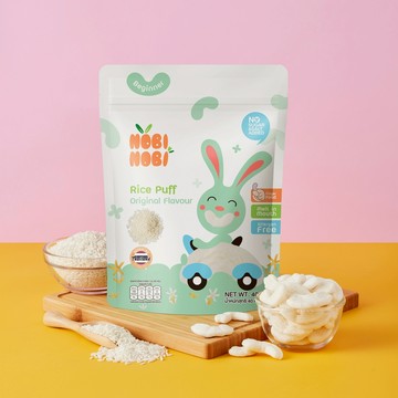 (滿額贈) 【Nobi Nobi】娜比 彎彎米菓-原味 (40g) 6M+| 泰國