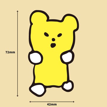 小熊軟糖防水貼紙 | 檸檬雪酪口味