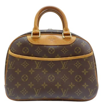 【二手名牌BRAND OFF】LOUIS VUITTON 路易威登 棕色 原花 PVC帆布 Trouville 小珍包 手提包 M42228