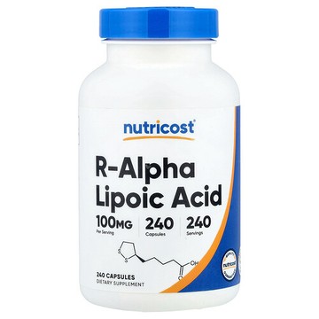 Nutricost, R-α-硫辛酸，100 毫克，240 粒膠囊