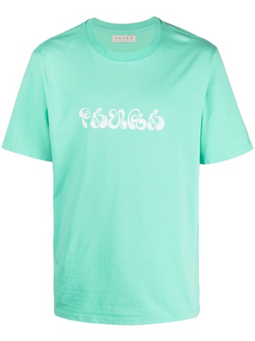 Paura - logo-print cotton T-shirt - men - Cotton - S - Green