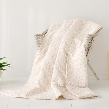 J-bedtime 床寢時光 台灣製100%純棉四季涼被-r9322m  1入  小兔花園  5*6尺  小兔花園 米色  5 x 6尺