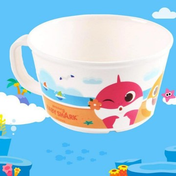 鯊魚寶寶 碰碰狐 美耐皿 單耳兒童麵碗 780ml【快速出貨】韓國正品 單耳防燙碗 兒童專用 塑膠碗 單耳碗 兒童餐具