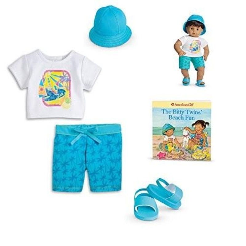 American Girl Bitty Twins Sailboat Swim Outfit for 15