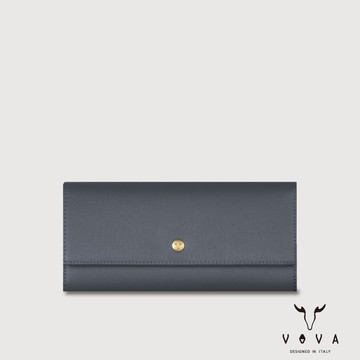 【VOVA 沃汎】艾莉絲 12卡兩折長夾-藍色(台灣總代理)/VA137-W022-NY