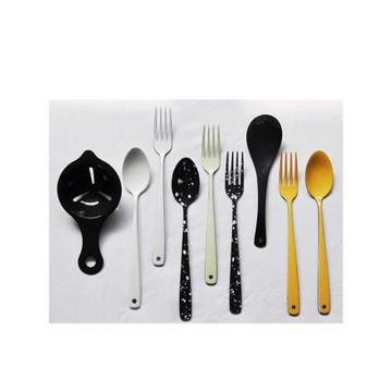 工廠搪瓷琺瑯INS叉勺果醬湯匙餐具西餐中餐湯勺蛋清分離器