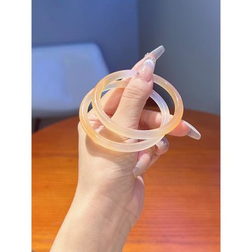 (免運)純天然玉髓細圓條手鐲高冰透紅瑪瑙玉手鐲原色美人鐲子送閨蜜禮物