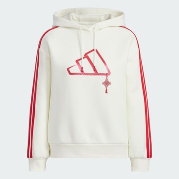 adidas 愛迪達 長袖上衣 女 帽T CNY新年 CW HOODY 紅白 JZ1638
