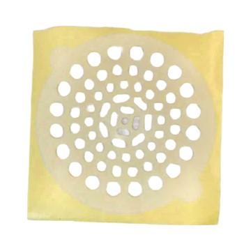 KM生活 不織布一次性排水口防堵塞過濾貼紙地漏  1包  黃色