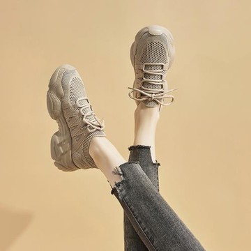 超火網面透氣ins潮厚底老爹鞋