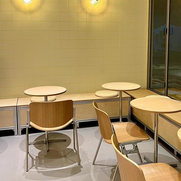 【台灣公司 可打統編】咖啡廳原木風簡約多層實木海洋板桌椅組合網紅奶茶店甜品店方桌 b7241