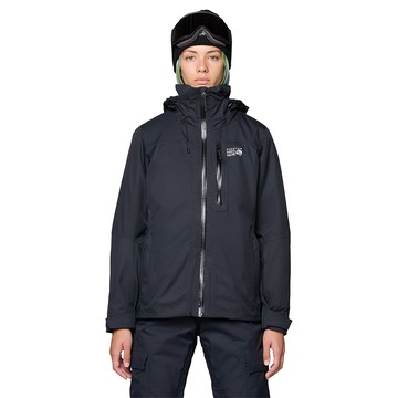 Mountain Hardwear Firefall Trifecta Jacket 兩件式防水化纖連帽外套 女款 黑色 #2134751