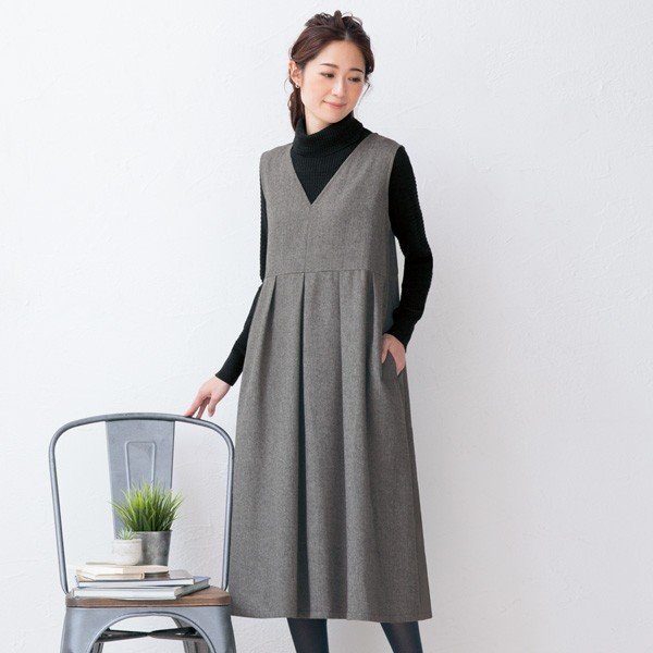 ジャンパースカート 秋冬 タック入りジャンパードレス 40代 50代 60代 70代 ファッション ミセス シニア レディース 婦人 服 ワンピース ゆったり 大人 通販 Lineポイント最大0 5 Get Lineショッピング