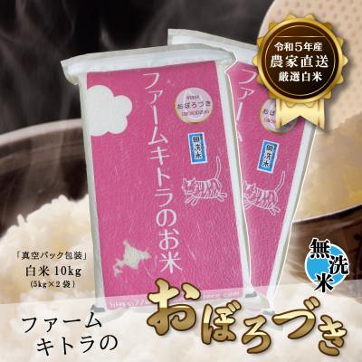 ふるさと納税 長沼町 おぼろづき白米5kg×2無洗米