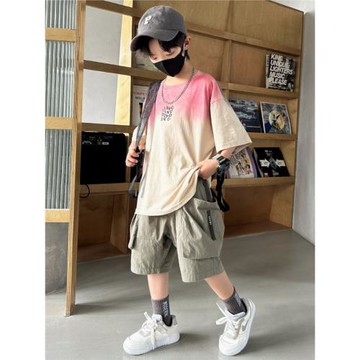 男童潮帥氣時髦套裝夏季2025新款兒童夏裝短袖衣服中大童夏款男孩