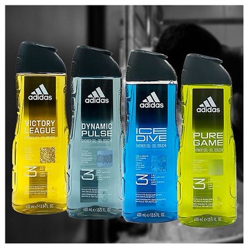 Adidas 愛迪達~男用三效潔顏洗髮沐浴露(400ml) 款式可選