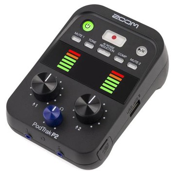 『ZOOM』PodTrak P2 錄音座 / 行動 Podcast 工作室 / 公司貨保固
